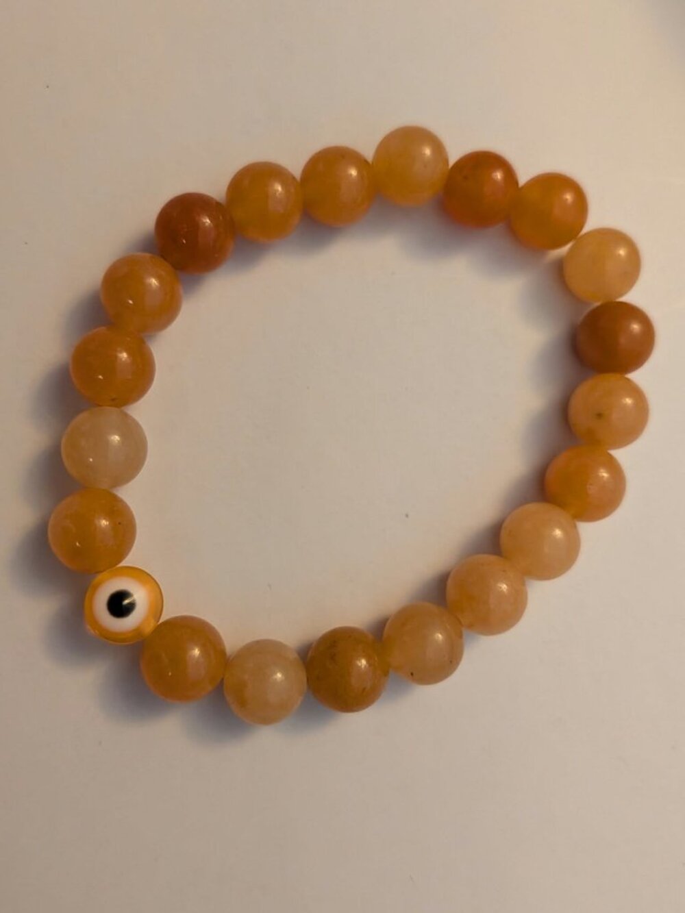 Glass Beaded Evil Eye Stretch Bracelet